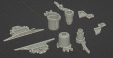 3D сканирование и моделирование, деталей станка, по исходным деталям и восстановление сломанных частей