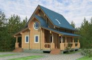 Баня с круглым окном