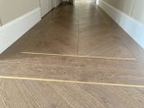 Французская елка, фриз  через латунный профиль