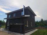Наружная отделка мягкой черепицей и софиты с водостоком