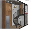Дизайн-проект двухуровневой квартиры. Лестница на антресоль.