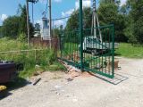Откатные ворота   решеточный на снт